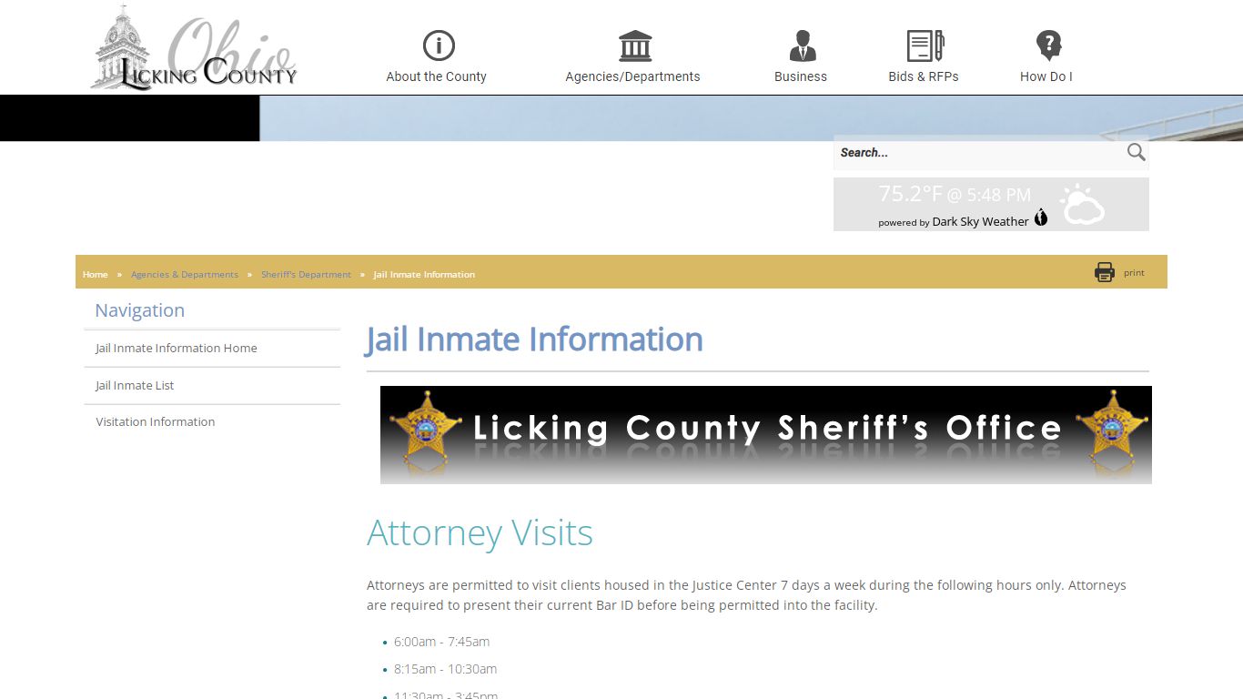 Licking County - Jail Inmate Information